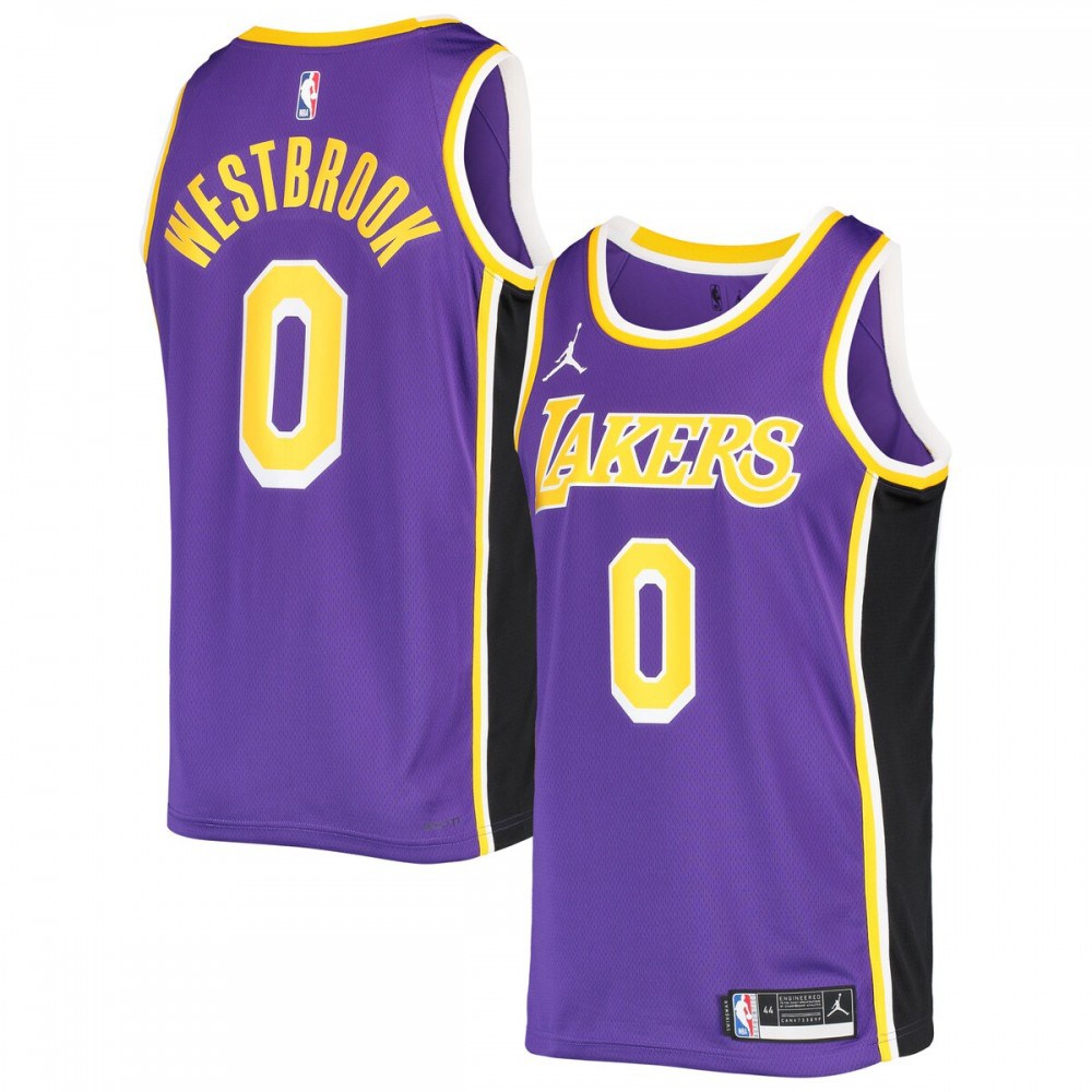 Russell Westbrook Los Angeles Lakers Jordan Brand 2021/22 Swingman Jersey - Statement Edition - Purple-Pro Kit Vault | Brand New 26/27 Sports Jerseys